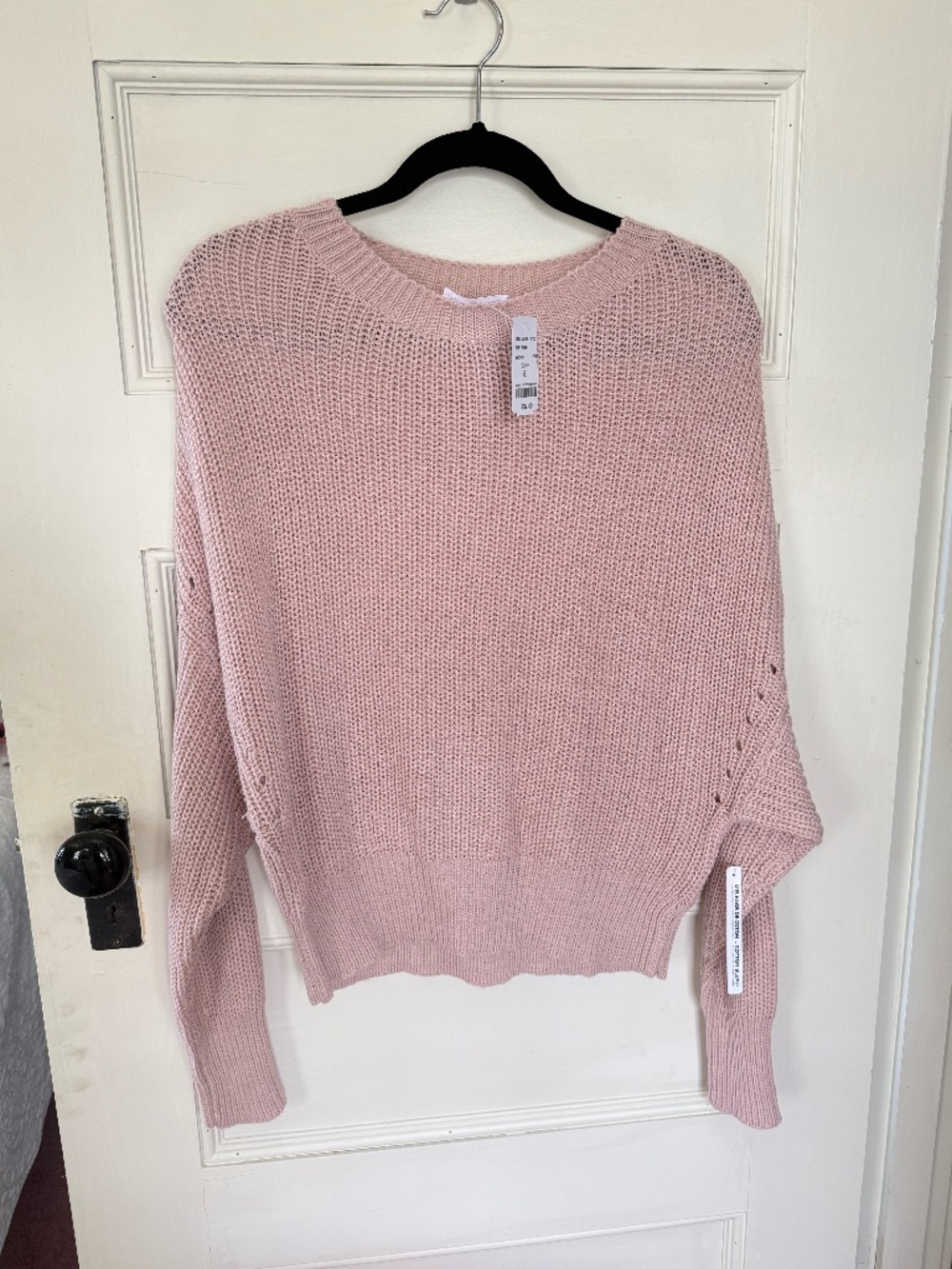 NWT Seven Sisters Blush Pink Cotton Blend Knit Sweater | Size Small
